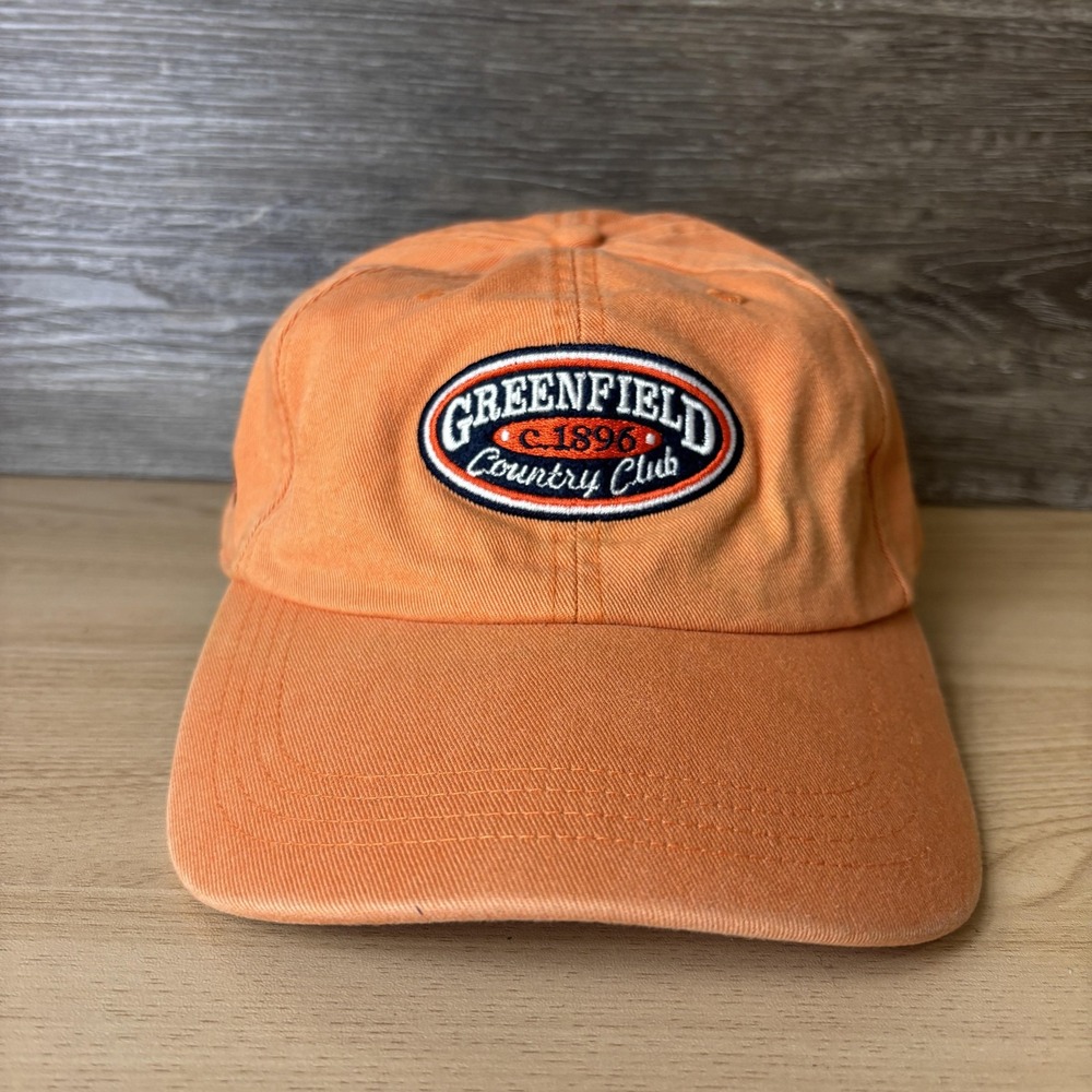 Greenfield Country Club Hat Cap Strap Back Embroidered Golf Patch Mens 1896